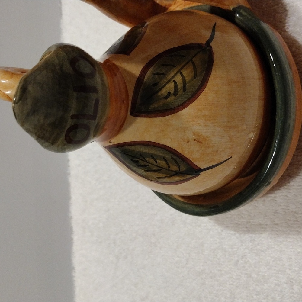Vintage, Fiesta And Chic ceramic handmade oil and vinegar holder Spanish motif - Picture 5 of 6